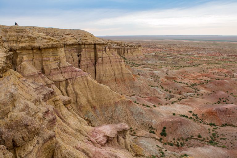 Cliffs at Tsagaan Suvarga in the Gobi Desert of Mongolia