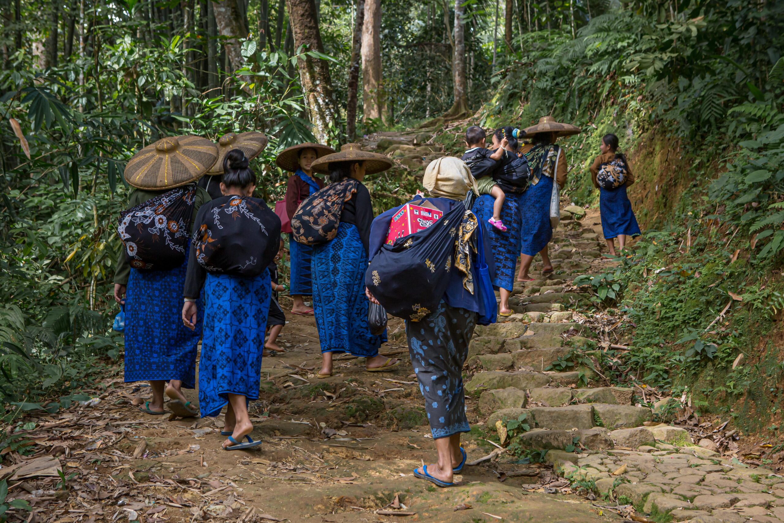 Baduy Luar villagers indigo clothing Kanekes West Java