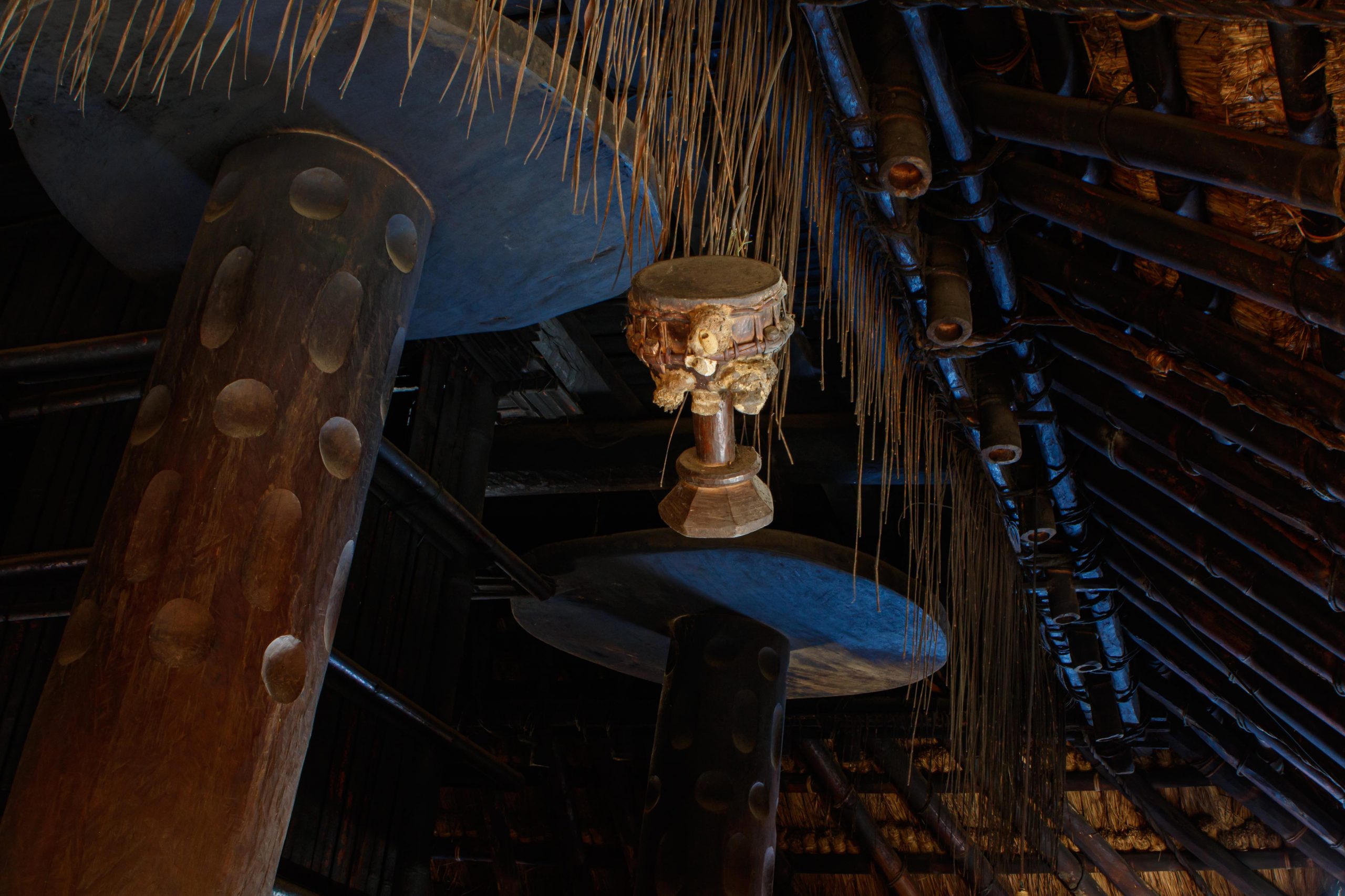 ancestral relic upper roof marapu house sumba indonesia