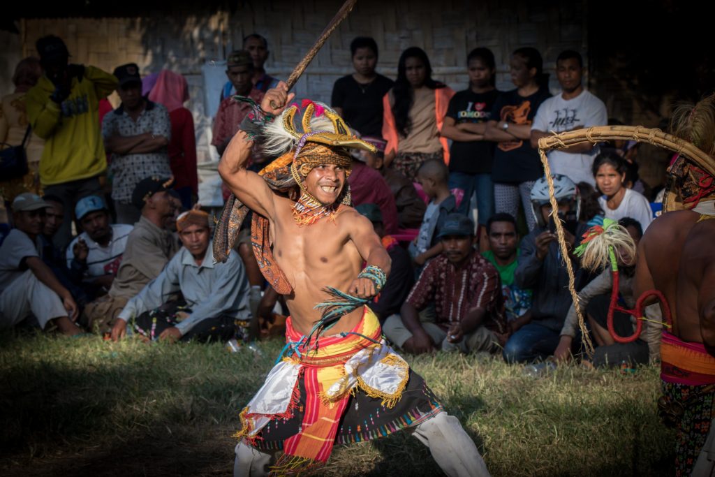 Caci, whip fighting - Manggarai, Flores