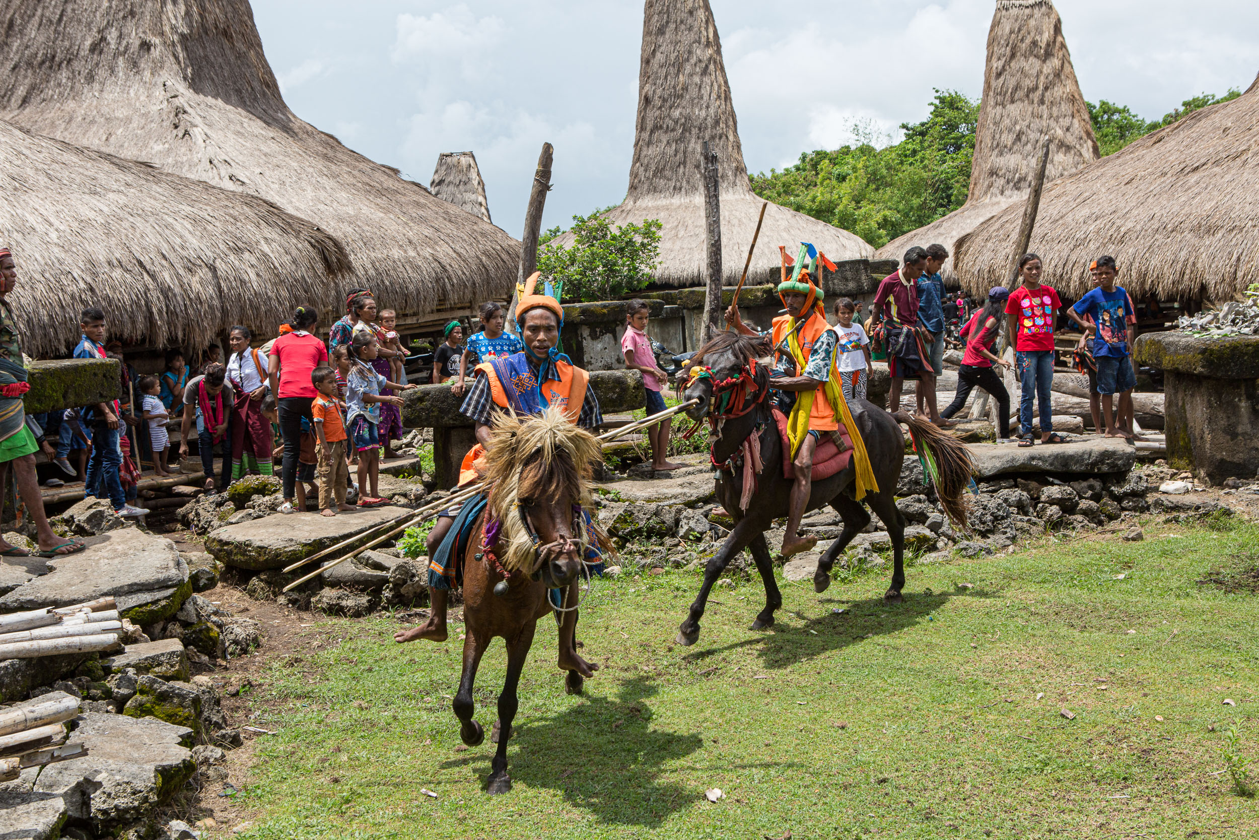 Pasola horsemen gathering village West Sumba ritual