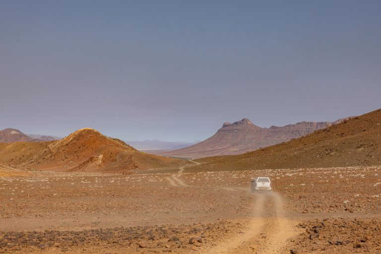 Camping in the Hoanib riverbed in Namibia