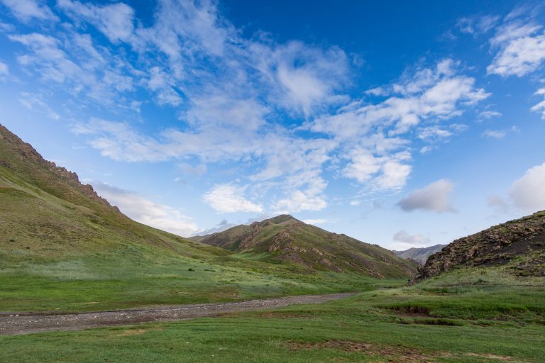 The steppe around Yoliin Am, in the Gobi Desert of southern Mongolia